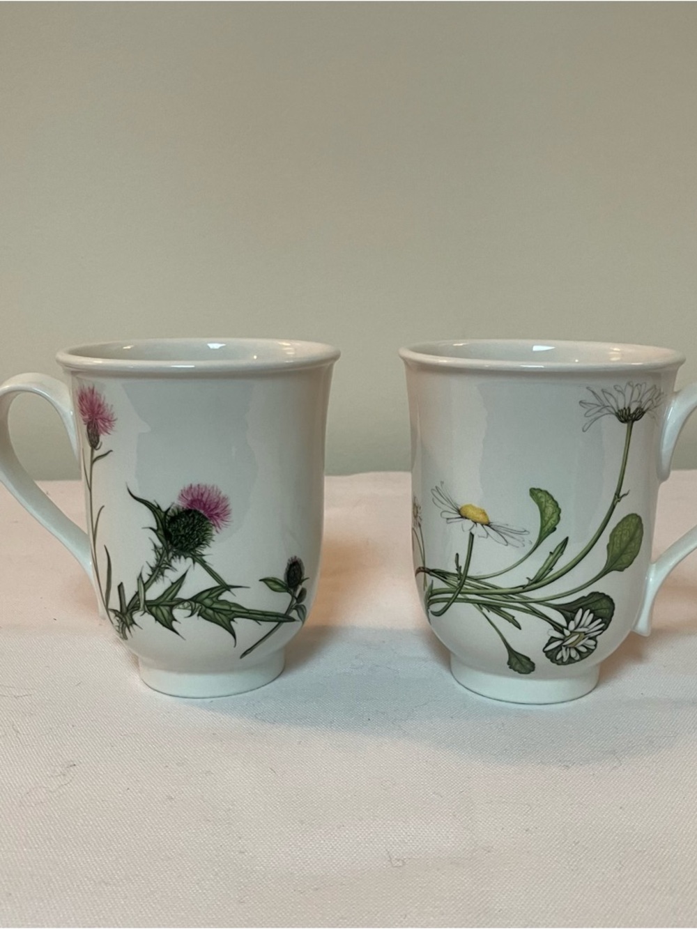 Two Portmeirion Queens Hidden Garden Coffee Tea Tapered Mugs England